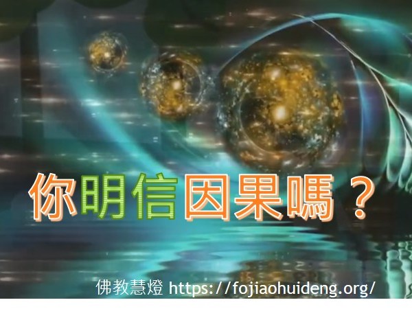 【學佛知見 受用感悟】06- 你明信因果嗎？